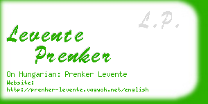 levente prenker business card